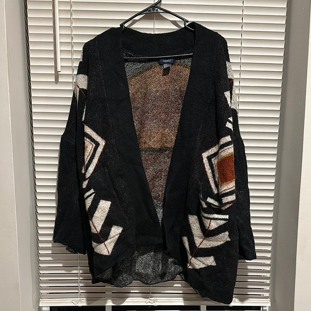 Patterned Black Sweater
